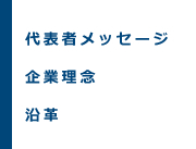 代表者メッセージ・企業理念・沿革